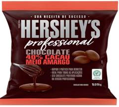 MOEDA CHOC HERSHEYS 40% M AMARGO 1,01KG